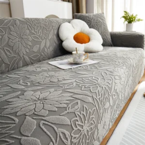 Modern 1pc Camellia Jacquard Non-slip Sofa Cover
