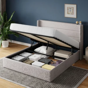 Heavy-Duty Hydraulic Bed With Large Underneath Storage
